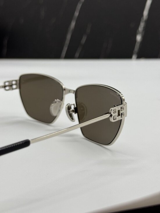 NEW BALENCIAGA BB0337SK 006 SILVER WOMEN SUNGLASSES BALENCIAGA EYEWEAR main image 4